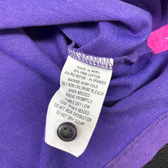 Greyson Mens Small Purple Short Sleeve Cotton Blend Golf Polo Shirt - Picture 4 of 7